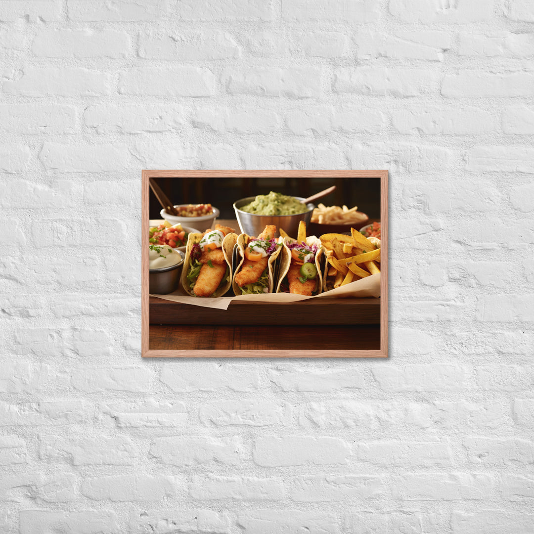 Fish Tacos and Chips Framed poster 🤤 from Yumify.AI