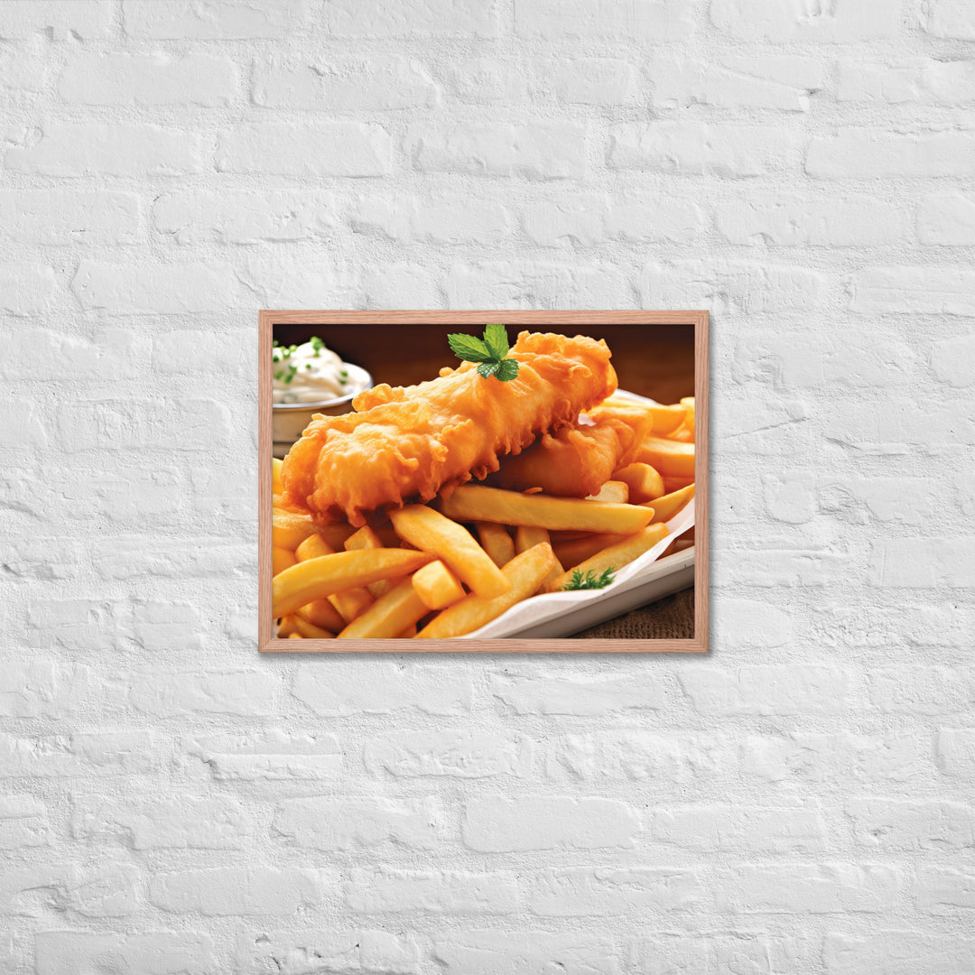 Fish and Chips Framed poster 🤤 from Yumify.AI