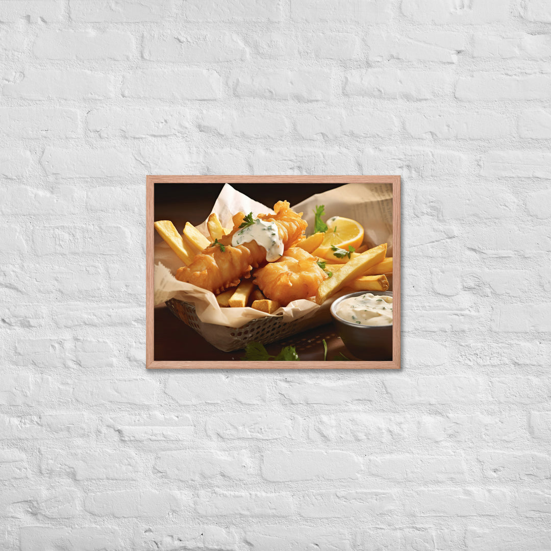 Classic Fish and Chips Framed poster 🤤 from Yumify.AI