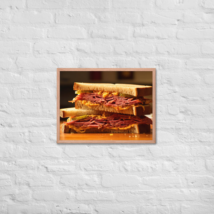 Montreal Smoked Meat Sandwich Framed poster 🤤 from Yumify.AI