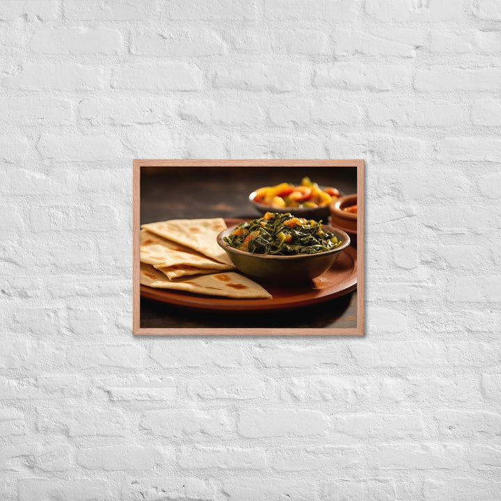 Sukuma Wiki with Chapati Framed poster 🤤 from Yumify.AI