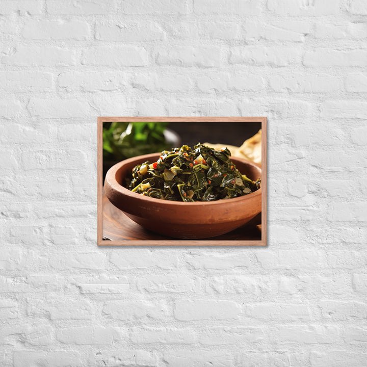 Sukuma Wiki with Chapati Framed poster 🤤 from Yumify.AI