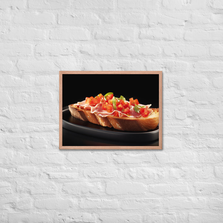 Tosta con Jamn y Tomate Framed poster 🤤 from Yumify.AI