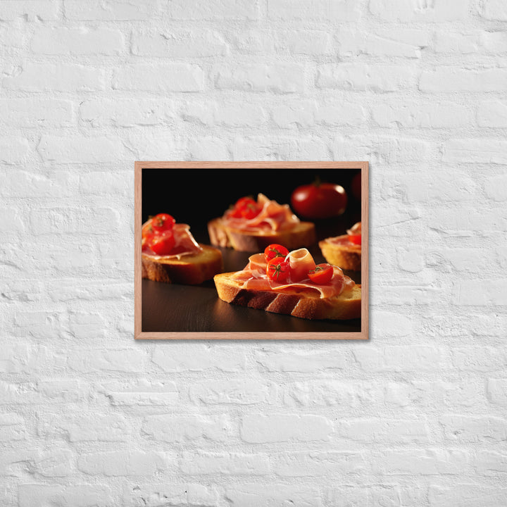 Tosta con Jamn y Tomate Framed poster 🤤 from Yumify.AI