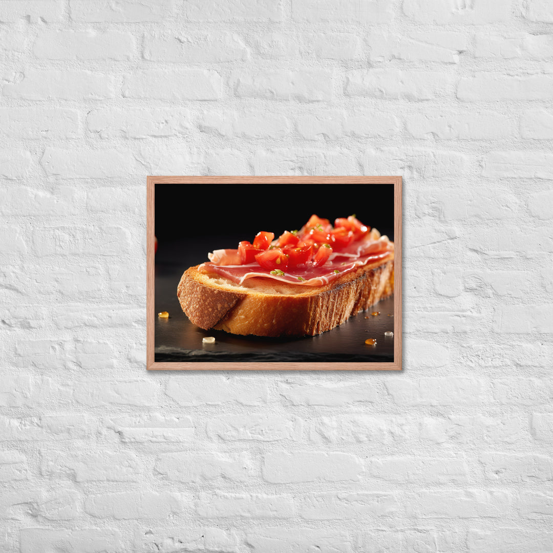 Tosta con Jamn y Tomate Framed poster 🤤 from Yumify.AI