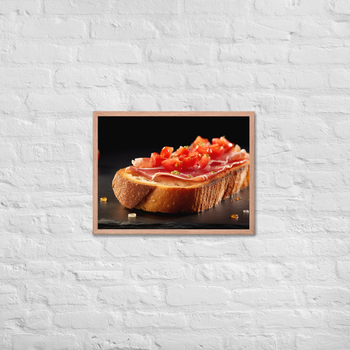 Tosta con Jamn y Tomate Framed poster 🤤 from Yumify.AI