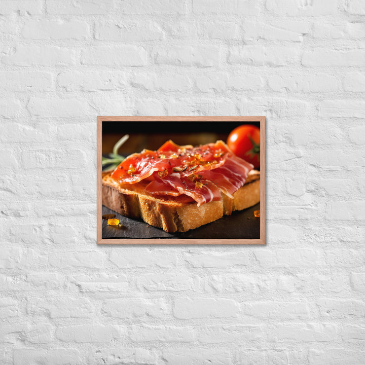 Tosta con Jamn y Tomate Framed poster 🤤 from Yumify.AI