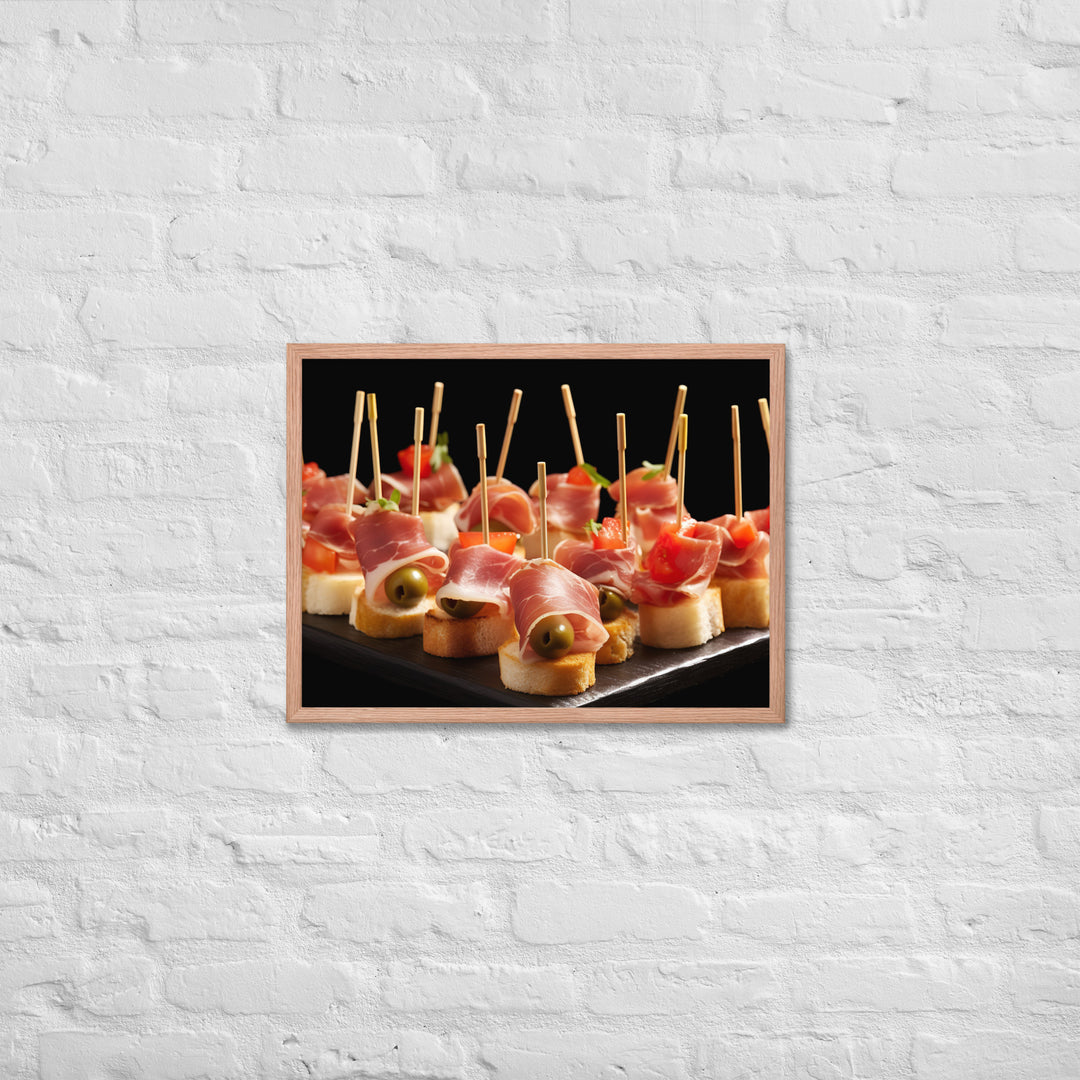 Pinchos de Jamn Framed poster 🤤 from Yumify.AI