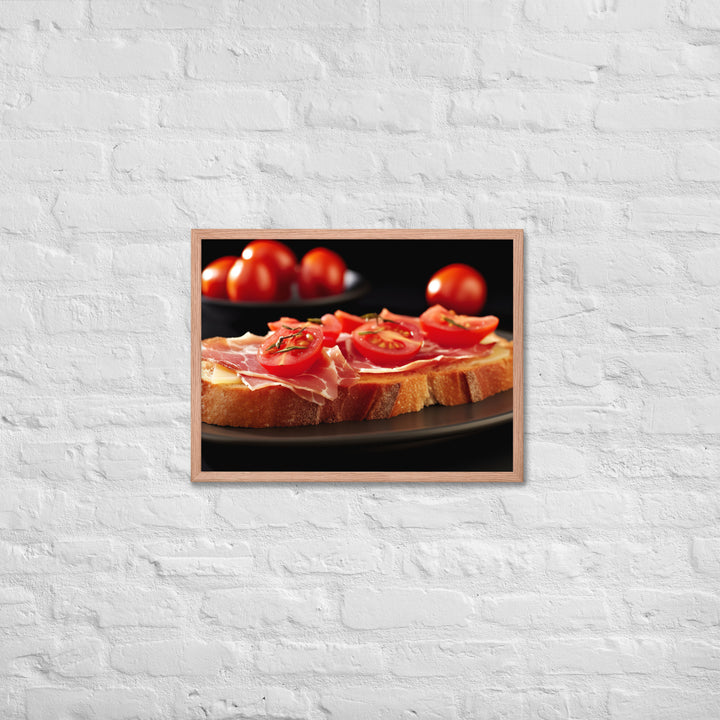 Pan con Tomate y Jamn Framed poster 🤤 from Yumify.AI