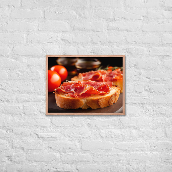 Pan con Tomate y Jamn Framed poster 🤤 from Yumify.AI