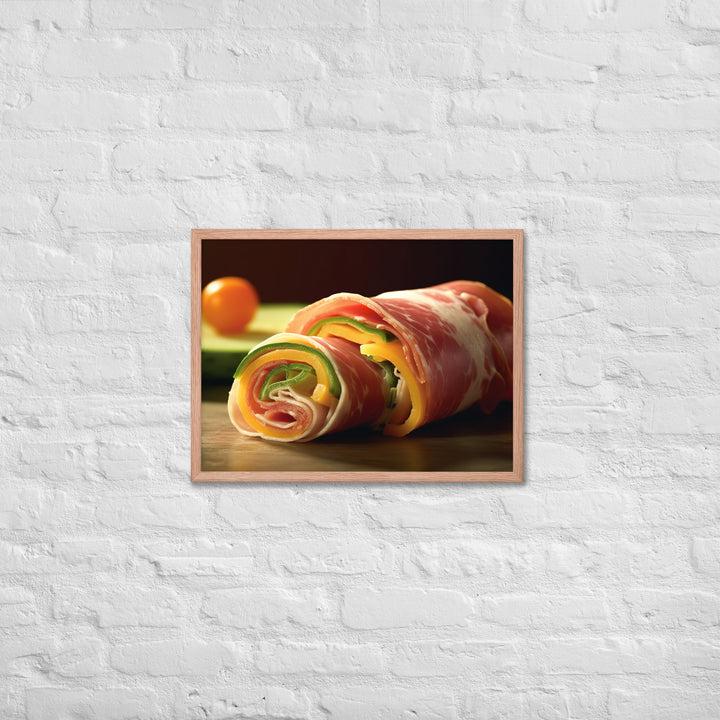 Jamn Serrano Wrapped Melon Framed poster 🤤 from Yumify.AI