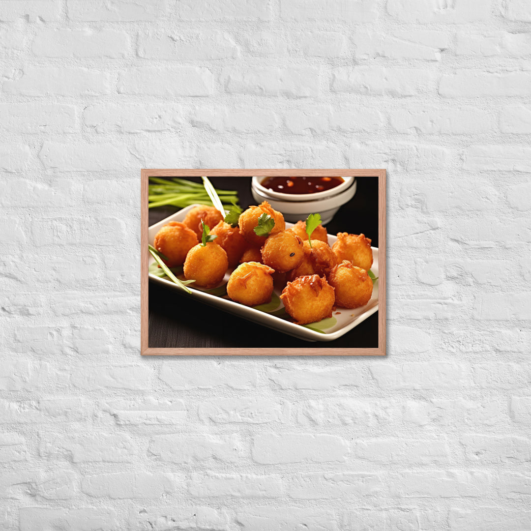 Fried Shrimp Balls Framed poster 🤤 from Yumify.AI