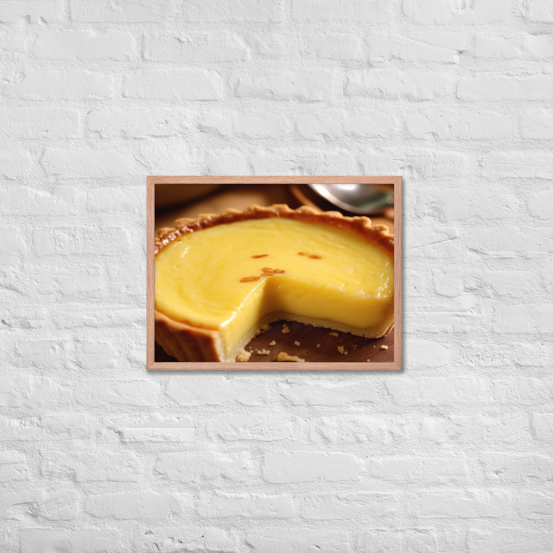 Egg Custard Tart Framed poster 🤤 from Yumify.AI