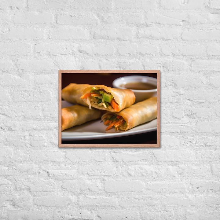 Spring Rolls Framed poster 🤤 from Yumify.AI