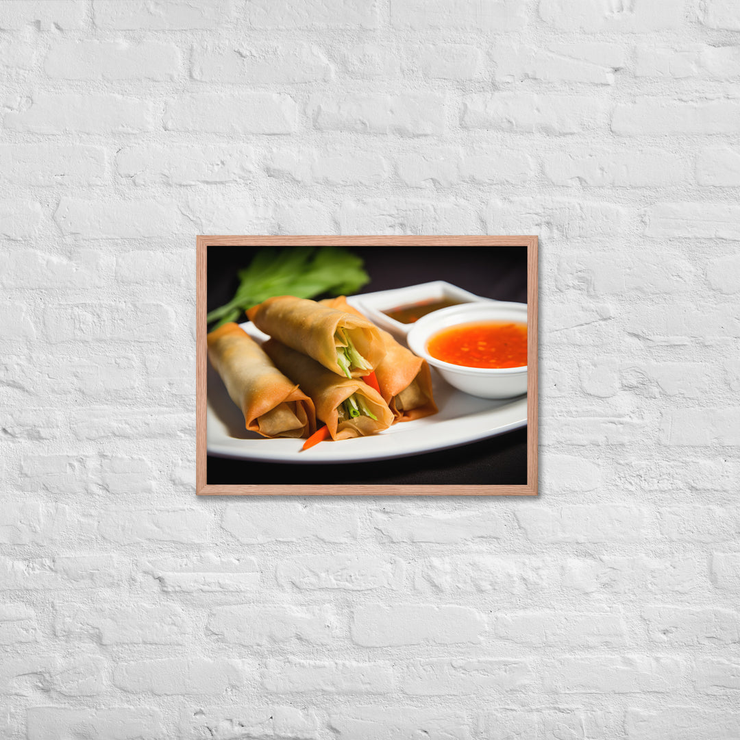 Spring Rolls Framed poster 🤤 from Yumify.AI