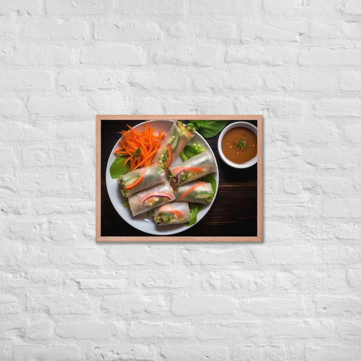 Spring Rolls Framed poster 🤤 from Yumify.AI