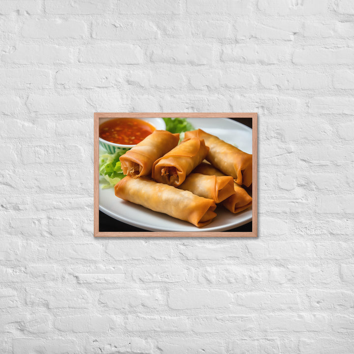 Spring Rolls Framed poster 🤤 from Yumify.AI