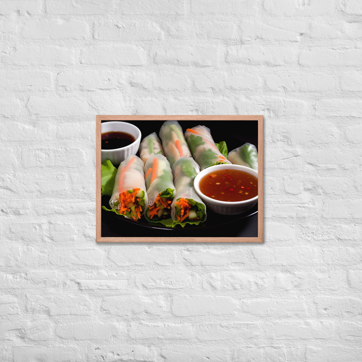 Spring Rolls Framed poster 🤤 from Yumify.AI