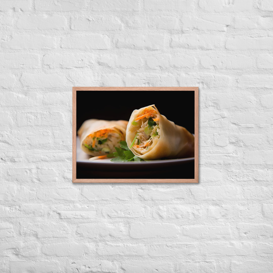 Spring Rolls Framed poster 🤤 from Yumify.AI