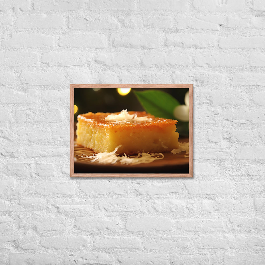 Cassava Cake Framed poster 🤤 from Yumify.AI