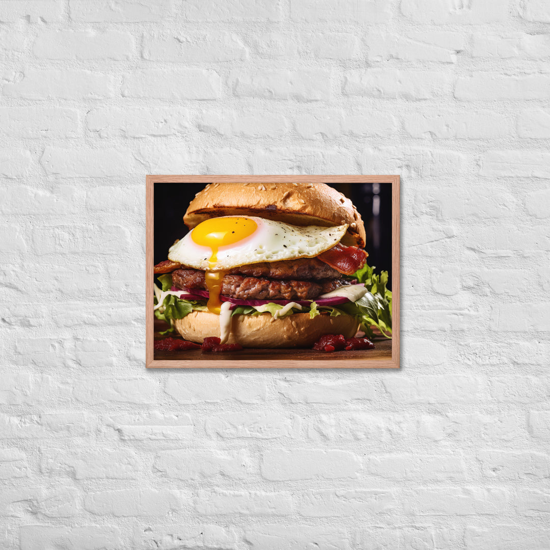 Kiwi Burger Framed poster 🤤 from Yumify.AI