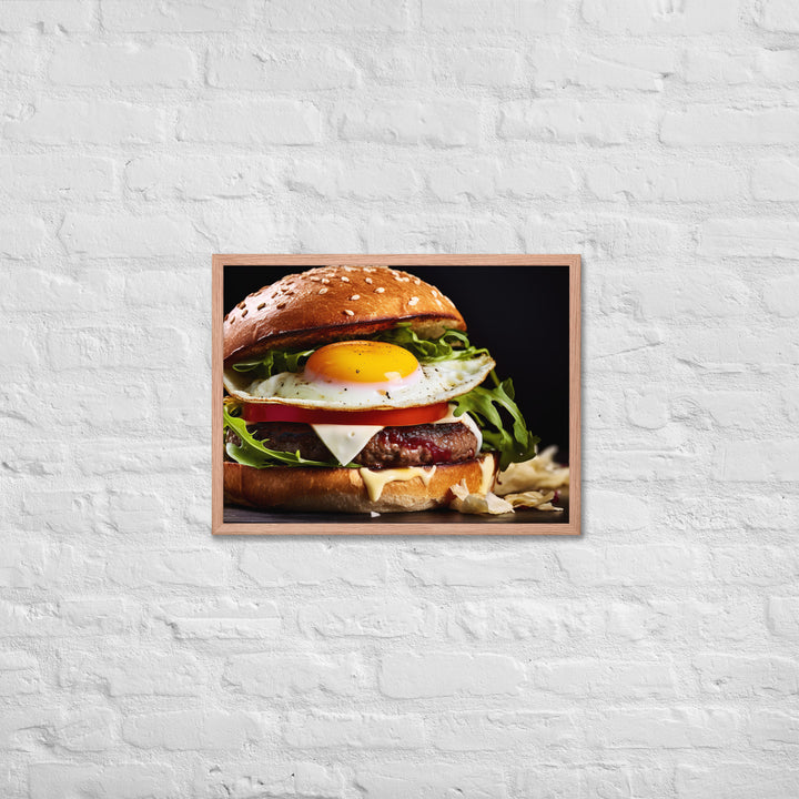 Kiwi Burger Framed poster 🤤 from Yumify.AI