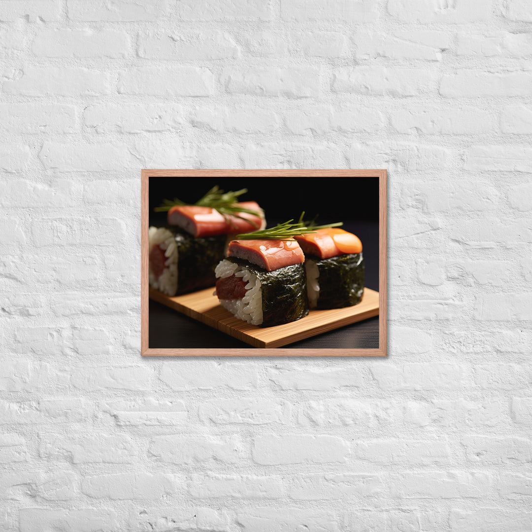 Spam Musubi Framed poster 🤤 from Yumify.AI