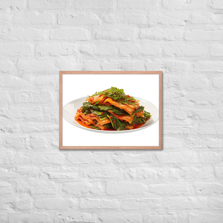 Vegan Kimchi Brilliance Framed poster 🤤 from Yumify.AI