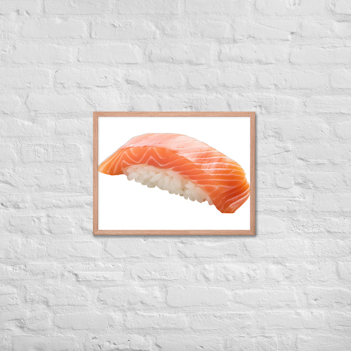 Glistening Salmon Nigiri Framed poster 🤤 from Yumify.AI