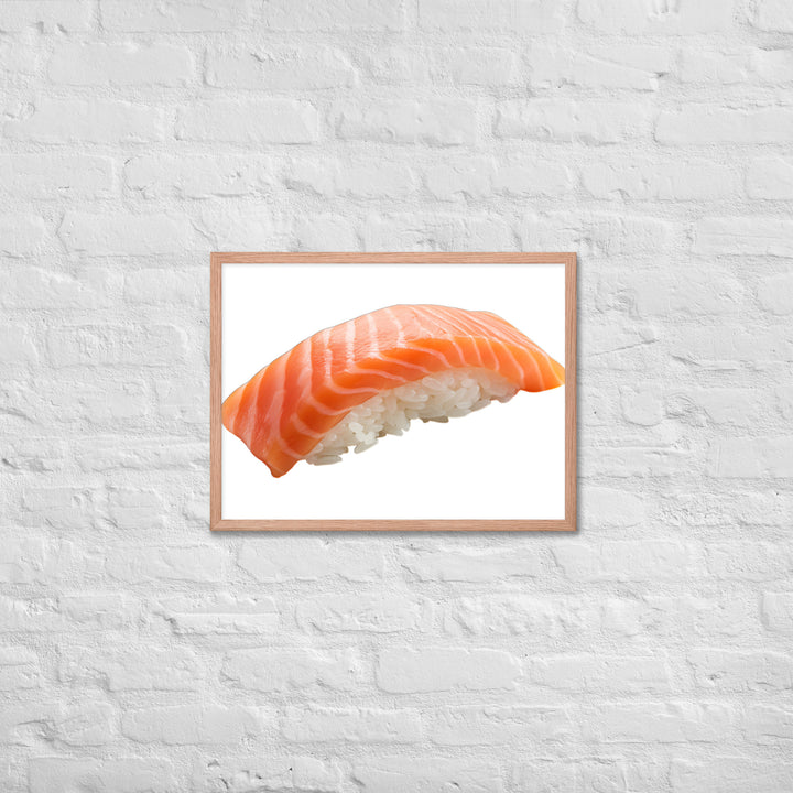 Glistening Salmon Nigiri Framed poster 🤤 from Yumify.AI