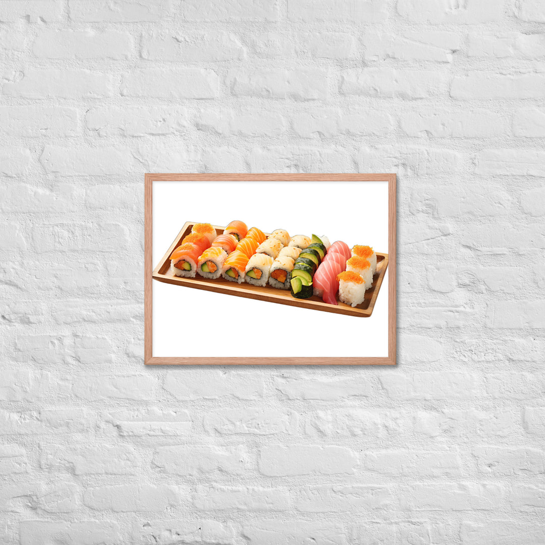 Exquisite Maki Sushi Assortment Framed poster 🤤 from Yumify.AI