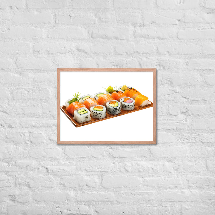 Exquisite Maki Sushi Assortment Framed poster 🤤 from Yumify.AI