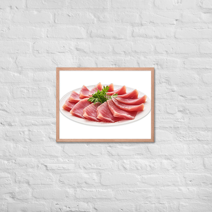 Delicate Tuna Sashimi Platter Framed poster 🤤 from Yumify.AI