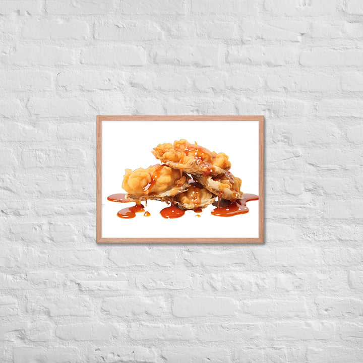 Tempura Fried Oysters Framed poster 🤤 from Yumify.AI