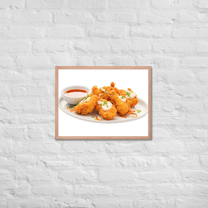 Tempura Fried Oysters Framed poster 🤤 from Yumify.AI