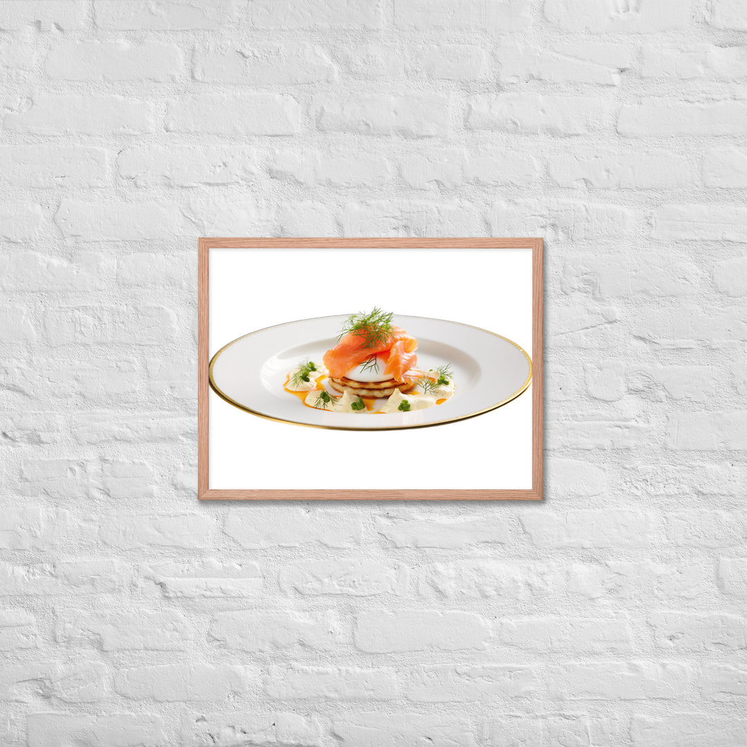 Salmon Eggs Benedict Framed poster 🤤 from Yumify.AI