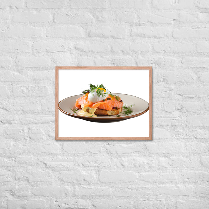 Salmon Eggs Benedict Framed poster 🤤 from Yumify.AI