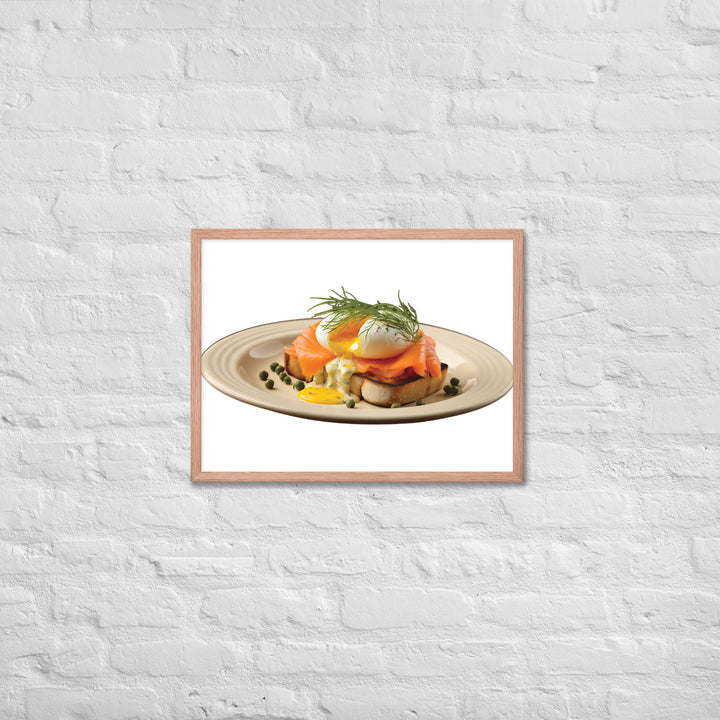 Salmon Eggs Benedict Framed poster 🤤 from Yumify.AI