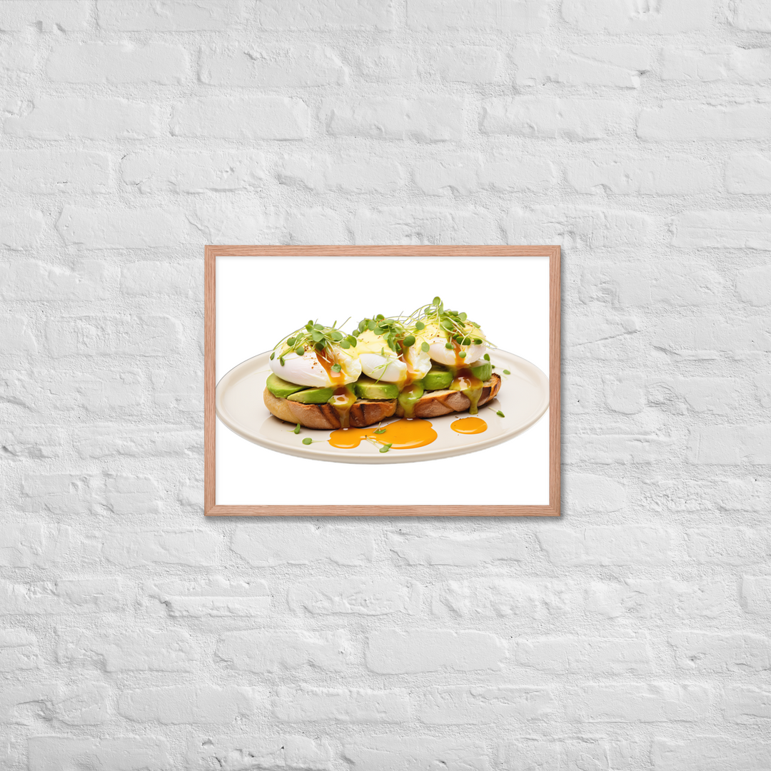 Avocado Eggs Benedict Framed poster 🤤 from Yumify.AI