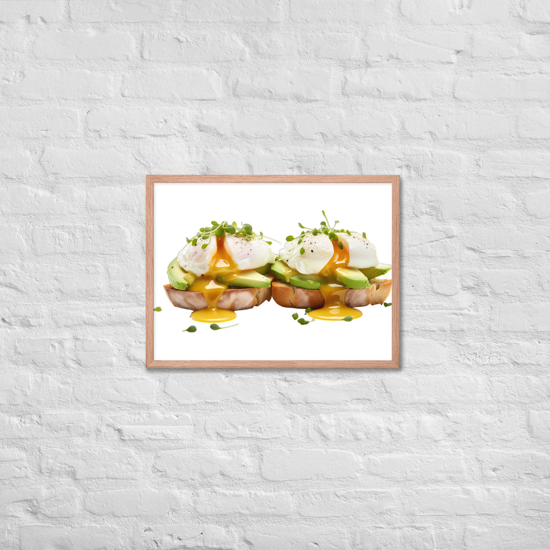 Avocado Eggs Benedict Framed poster 🤤 from Yumify.AI