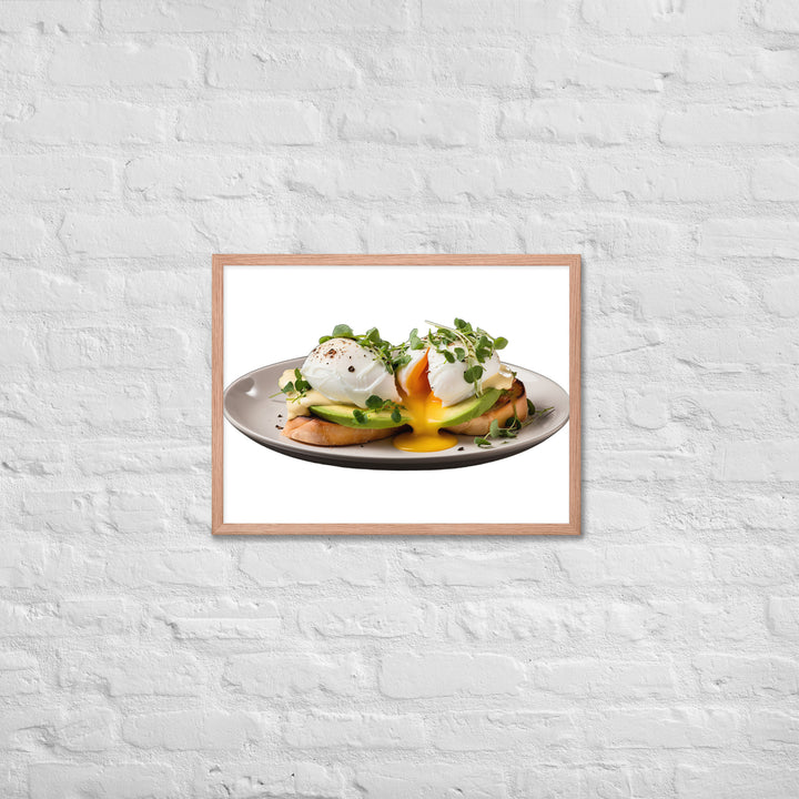 Avocado Eggs Benedict Framed poster 🤤 from Yumify.AI