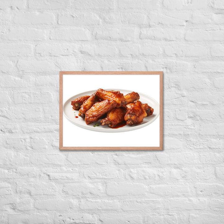 Sweet BBQ Chicken Wings Framed poster 🤤 from Yumify.AI