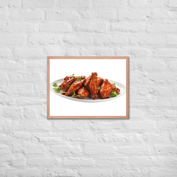 Sweet BBQ Chicken Wings Framed poster 🤤 from Yumify.AI