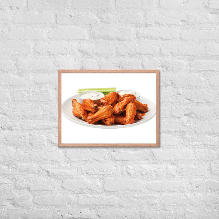 Spicy Buffalo Chicken Wings Framed poster 🤤 from Yumify.AI