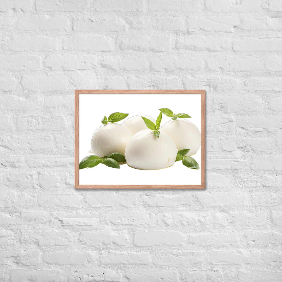 Fresh Mozzarella Balls Framed poster 🤤 from Yumify.AI