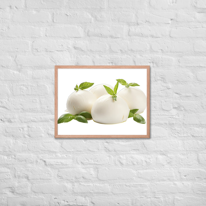 Fresh Mozzarella Balls Framed poster 🤤 from Yumify.AI