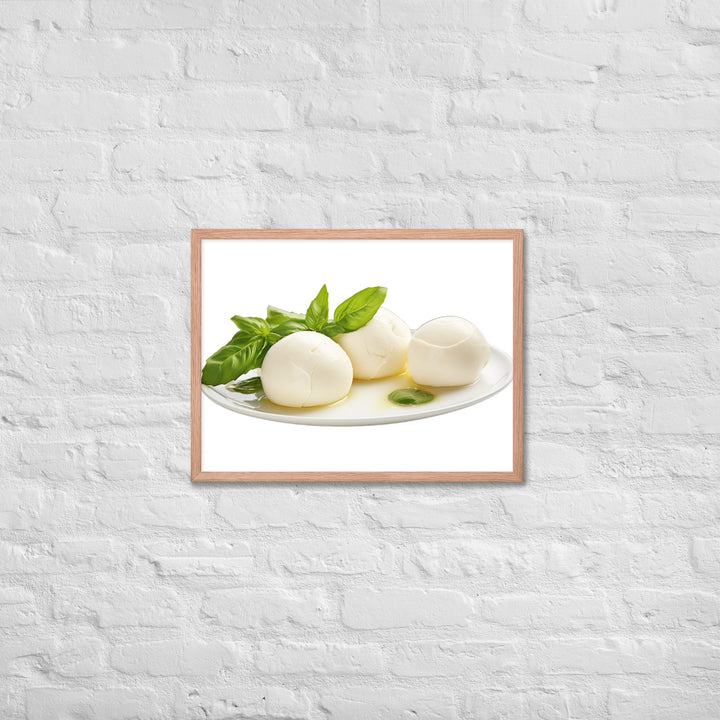 Fresh Mozzarella Balls Framed poster 🤤 from Yumify.AI