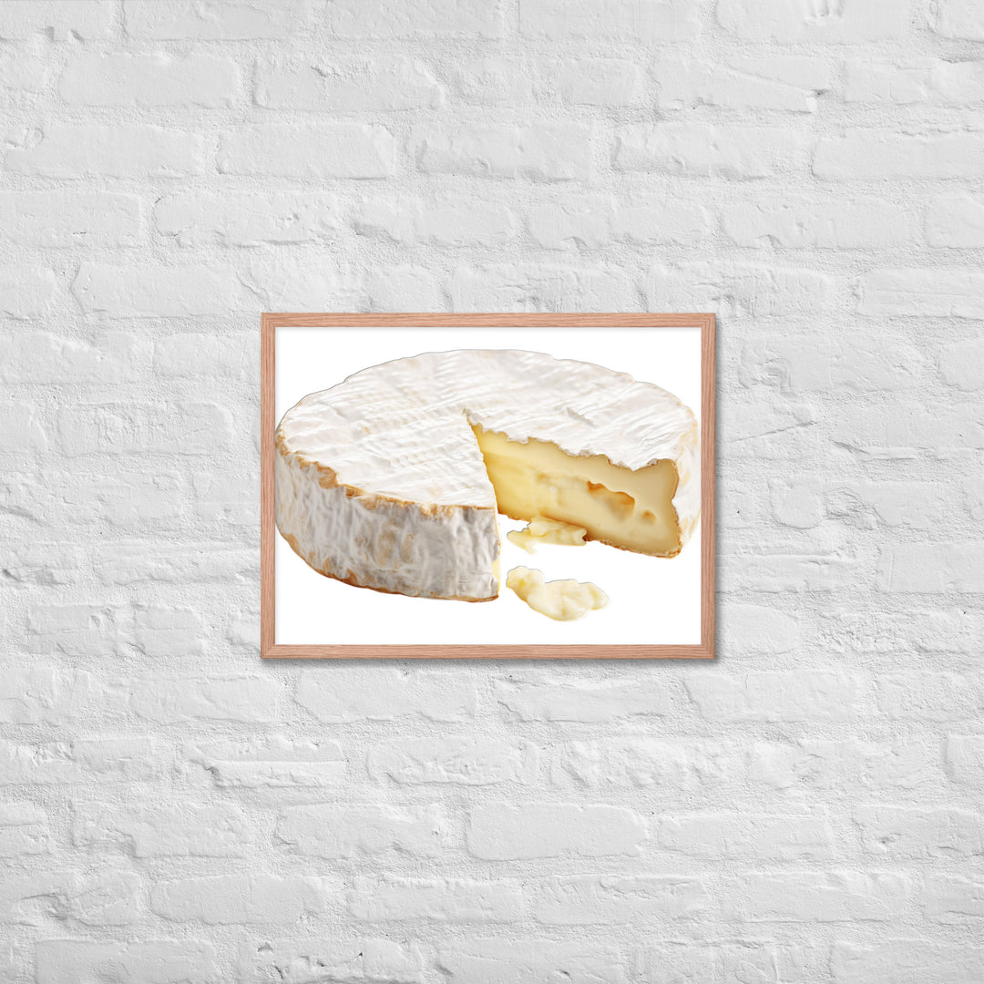 Creamy Brie Wheel Framed poster 🤤 from Yumify.AI