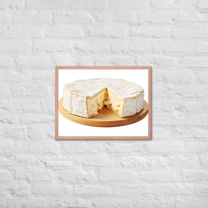 Creamy Brie Wheel Framed poster 🤤 from Yumify.AI