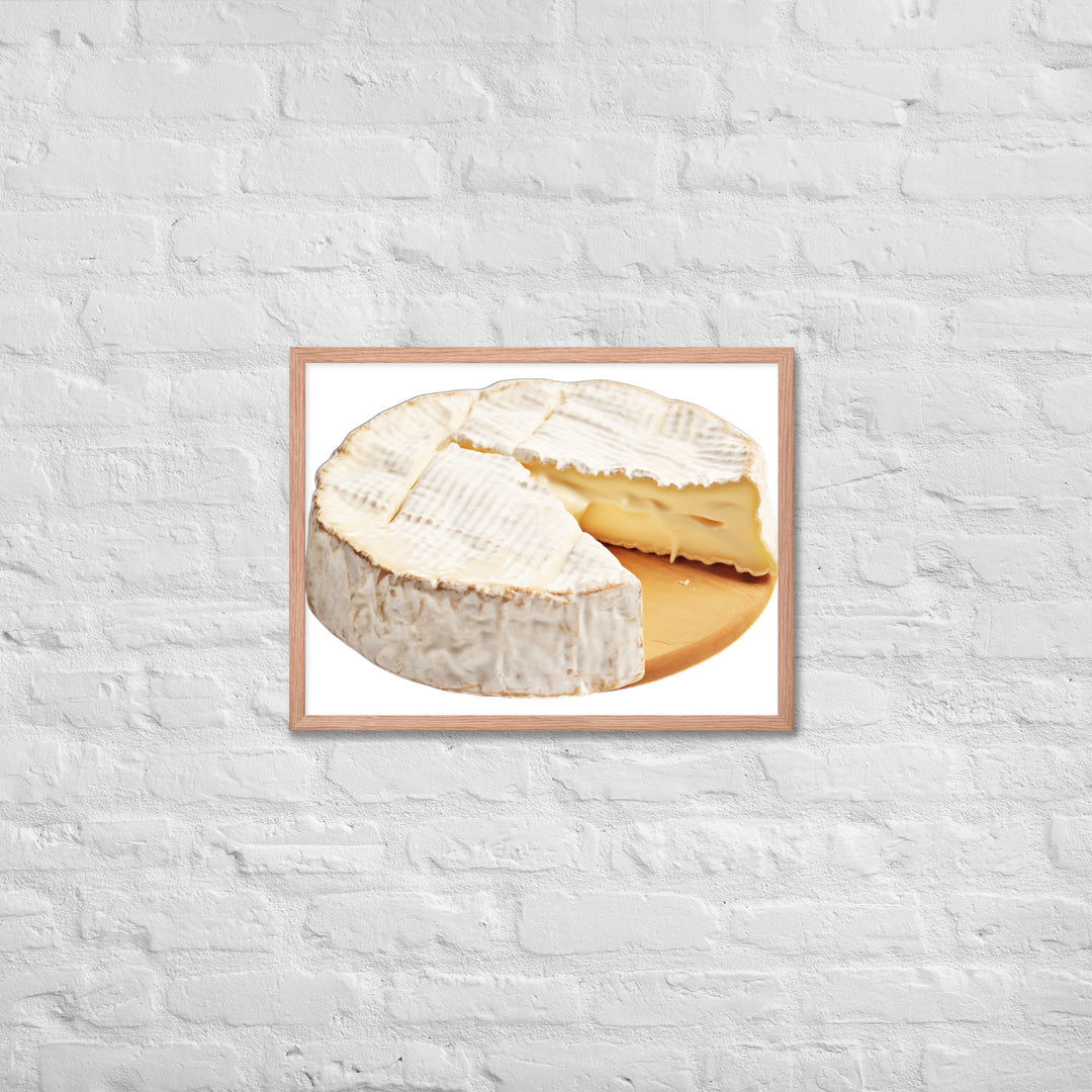 Creamy Brie Wheel Framed poster 🤤 from Yumify.AI